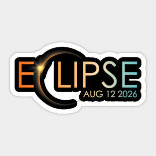 Solar Eclipse 2026 | Total Solar Eclipse 2026 Sticker